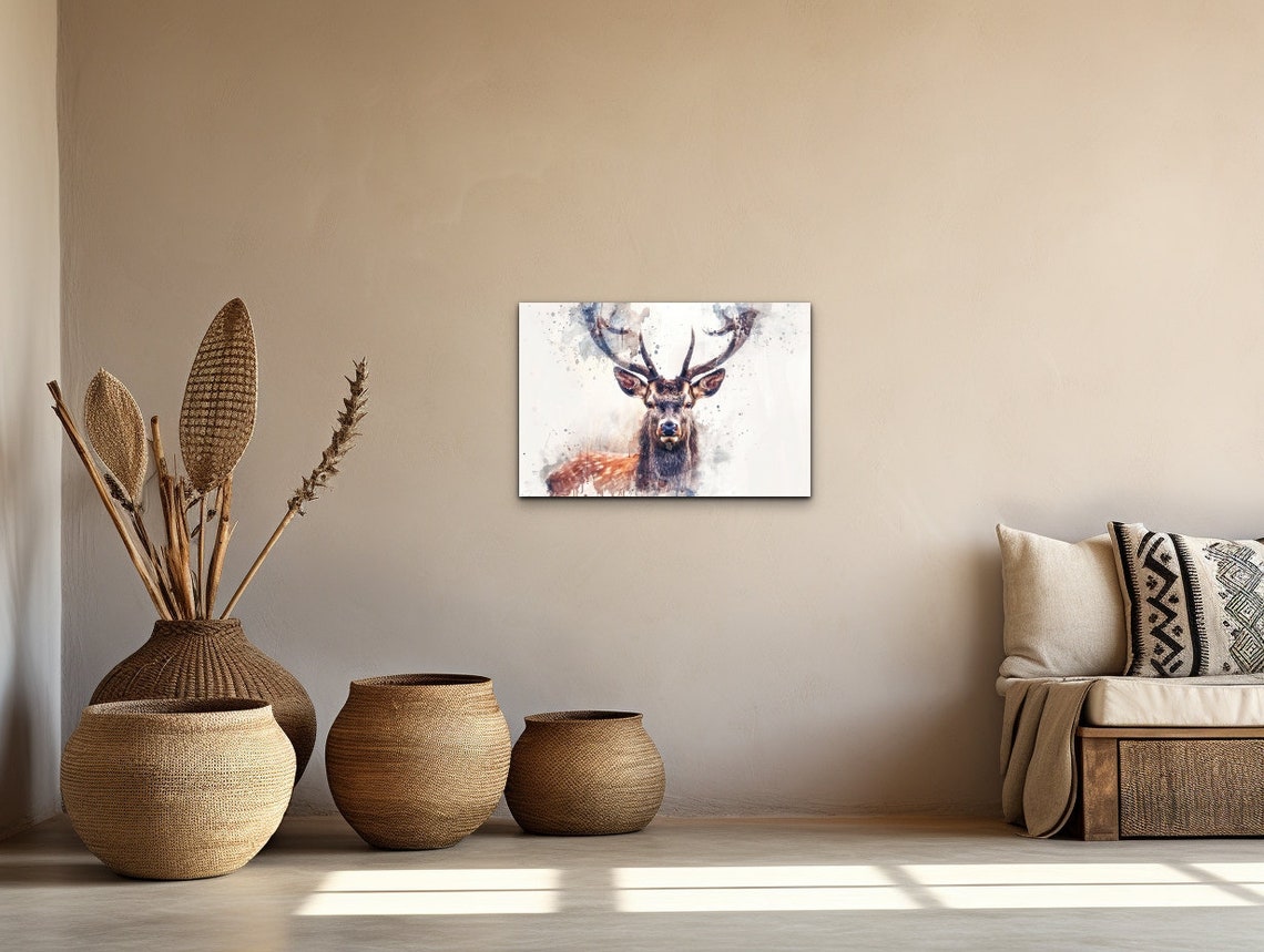 Watercolor Elk Art Print, Deer Wall Art - Image 4
