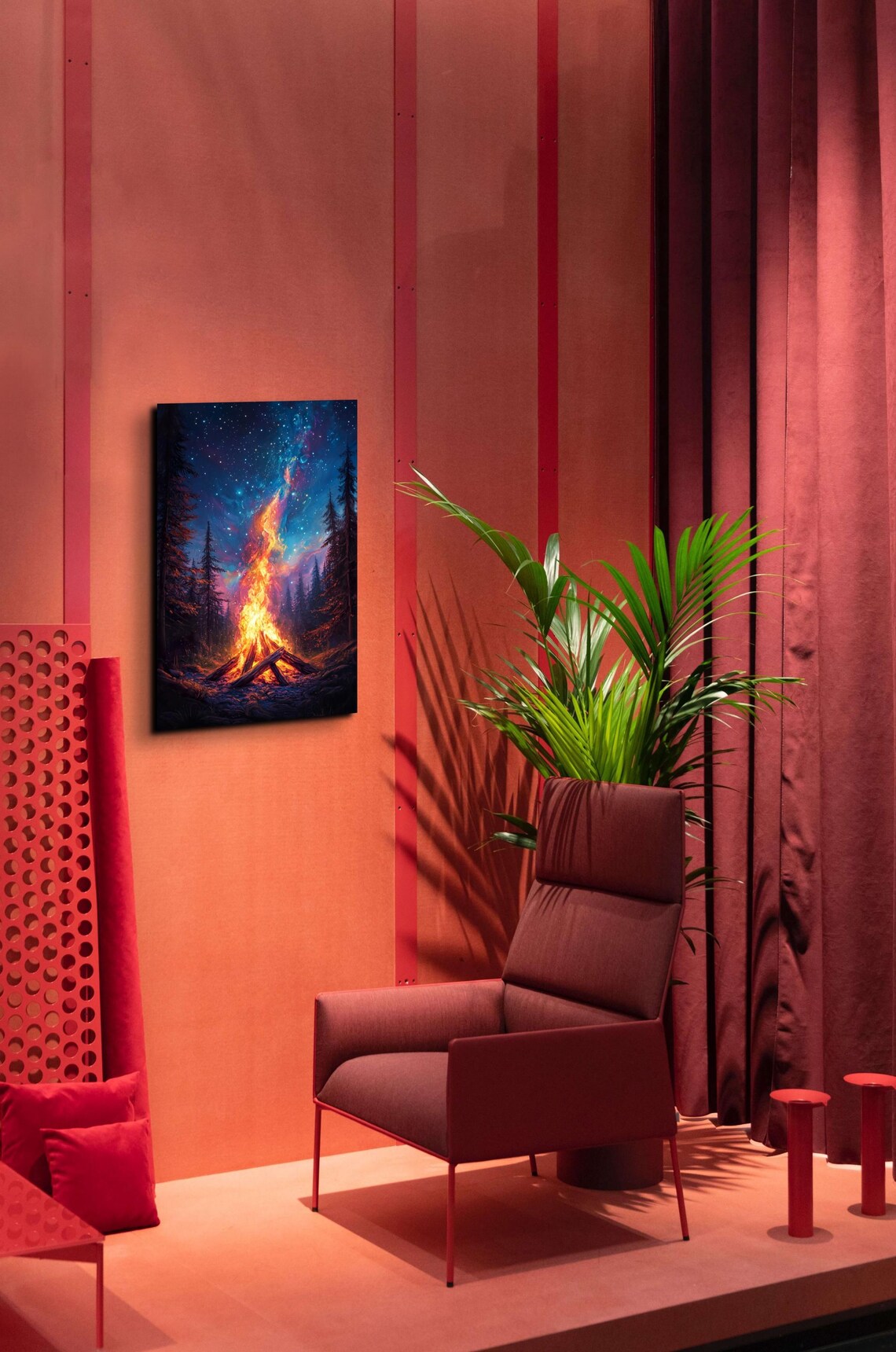The Original Campfire Art Print, Autumn Season - Image 7