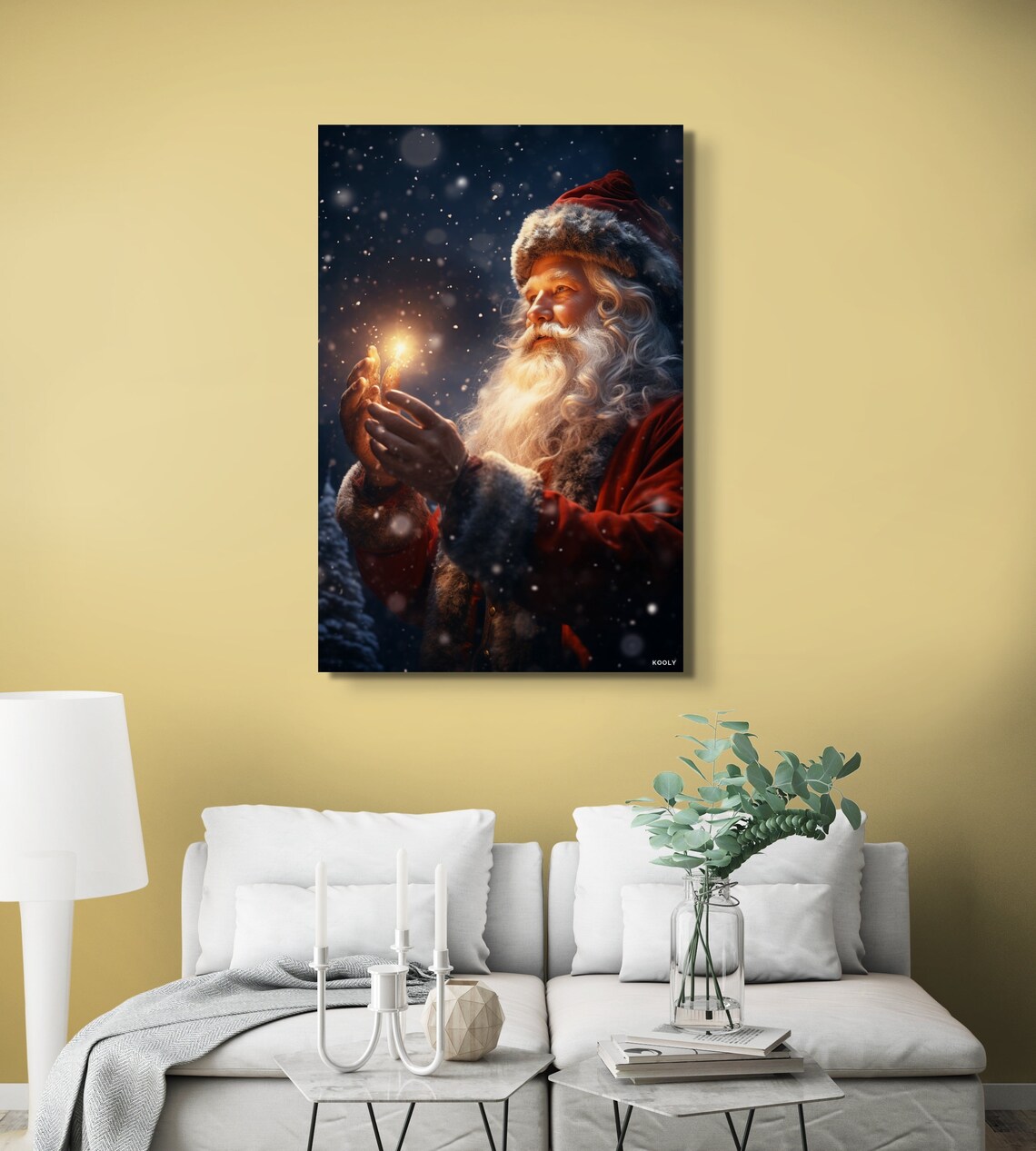 Magical Santa Christmas Art Print, Holiday Decor - Image 3