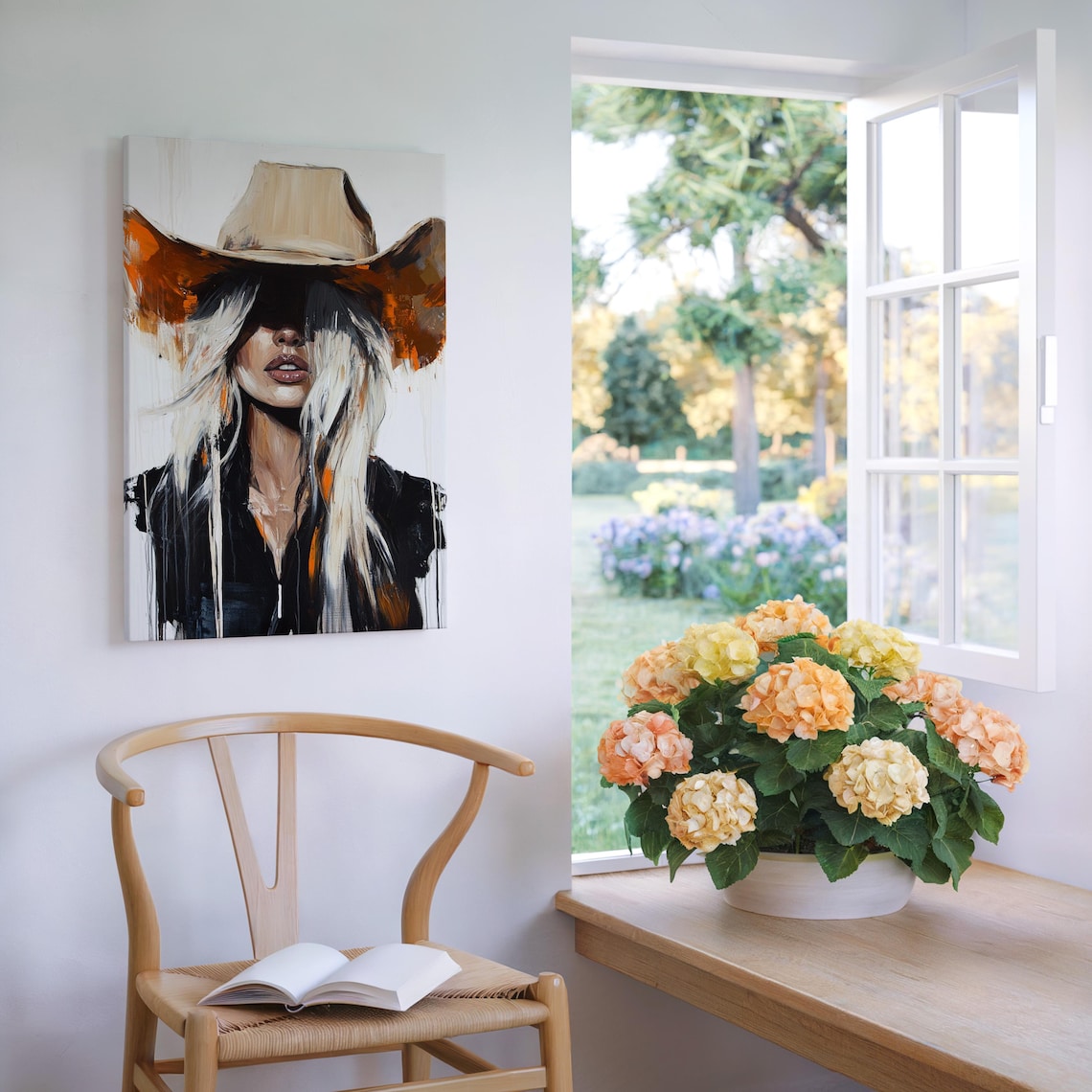 Abstract Cowgirl Modern Western Art Print - Image 6