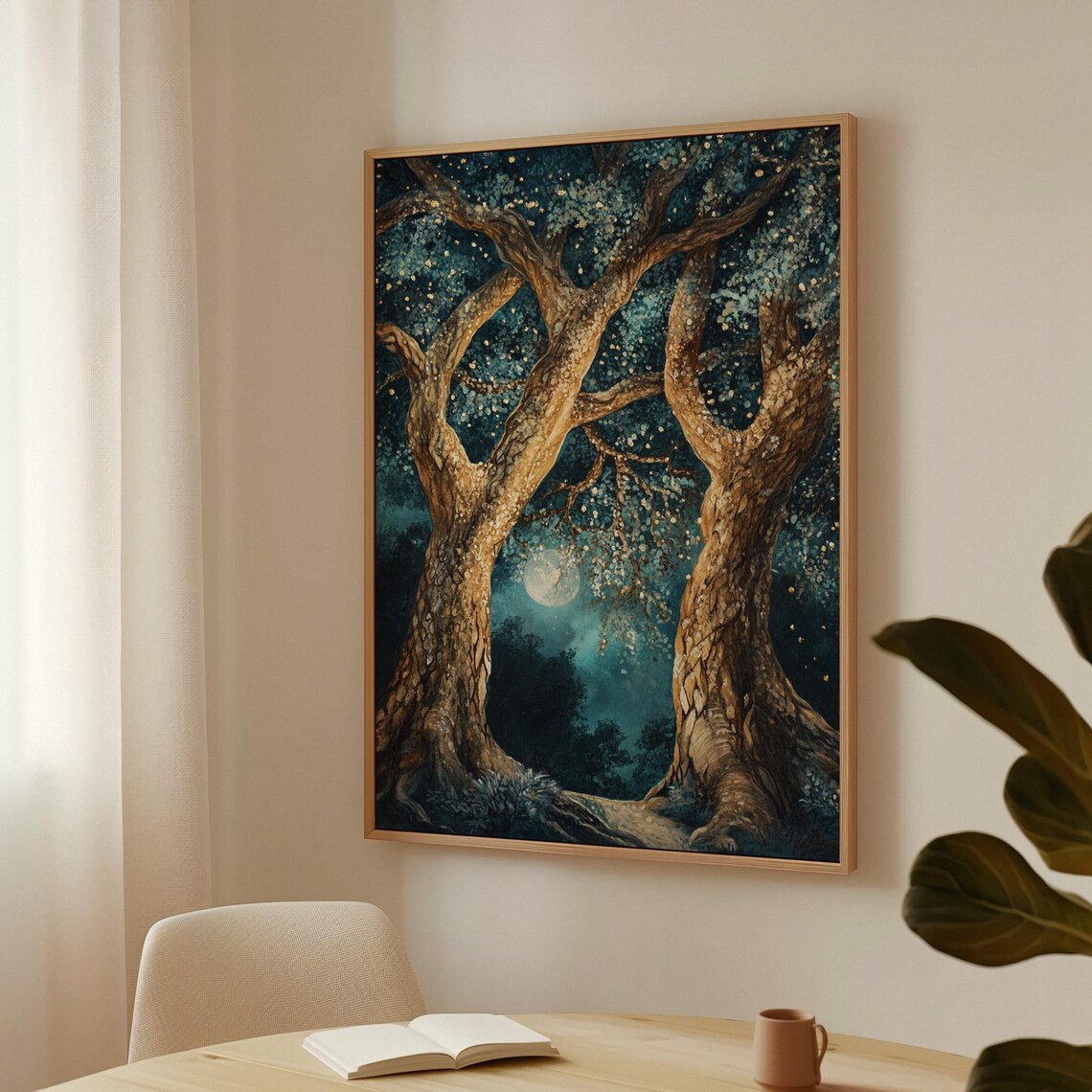 Majestic Enchanted Trees, Mystical Forest Art Print