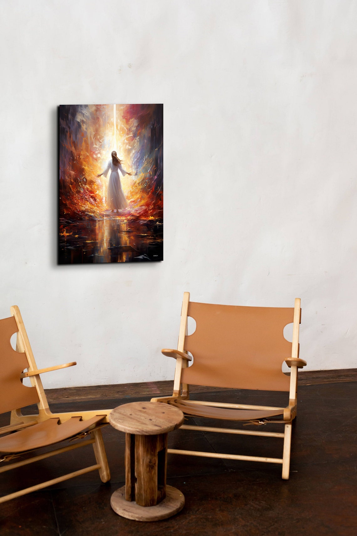Woman Walking Into Light Spiritual Ascension Heavenly Art Poster - Image 4