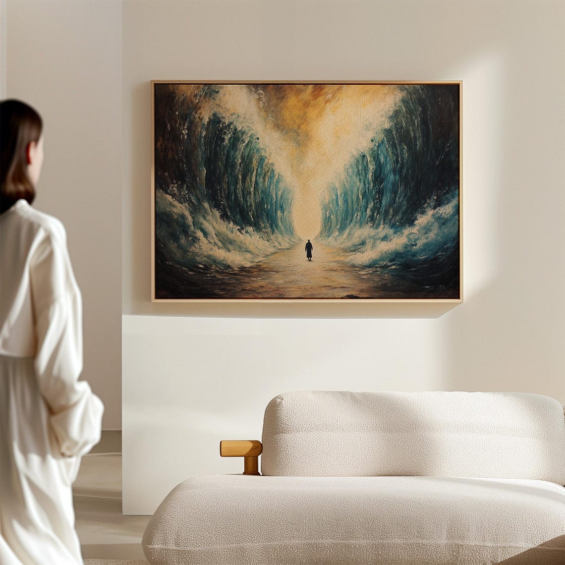 Parting Of The Red Sea Powerful Christian Art Depicting Divine Miracles Faith And The Journey Of Moses In Stunning Detail - Image 6