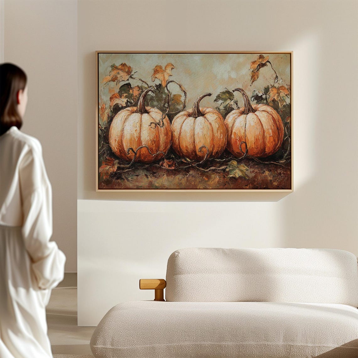 Rustic Pumpkin Harvest Trio Autumn Still Life Farmhouse Poster - Image 6