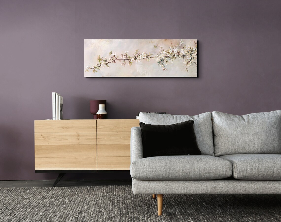 Floral Cherry Blossom Art Print, Panoramic Artwork - Image 5