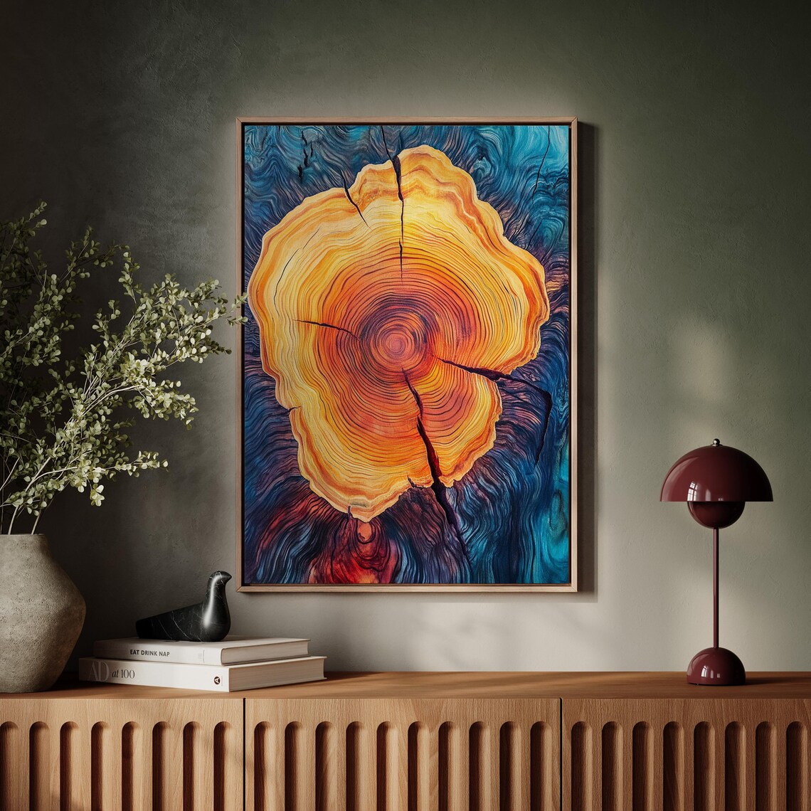 Tree Ring Art Print, Bold Abstract Nature Inspired - Image 4