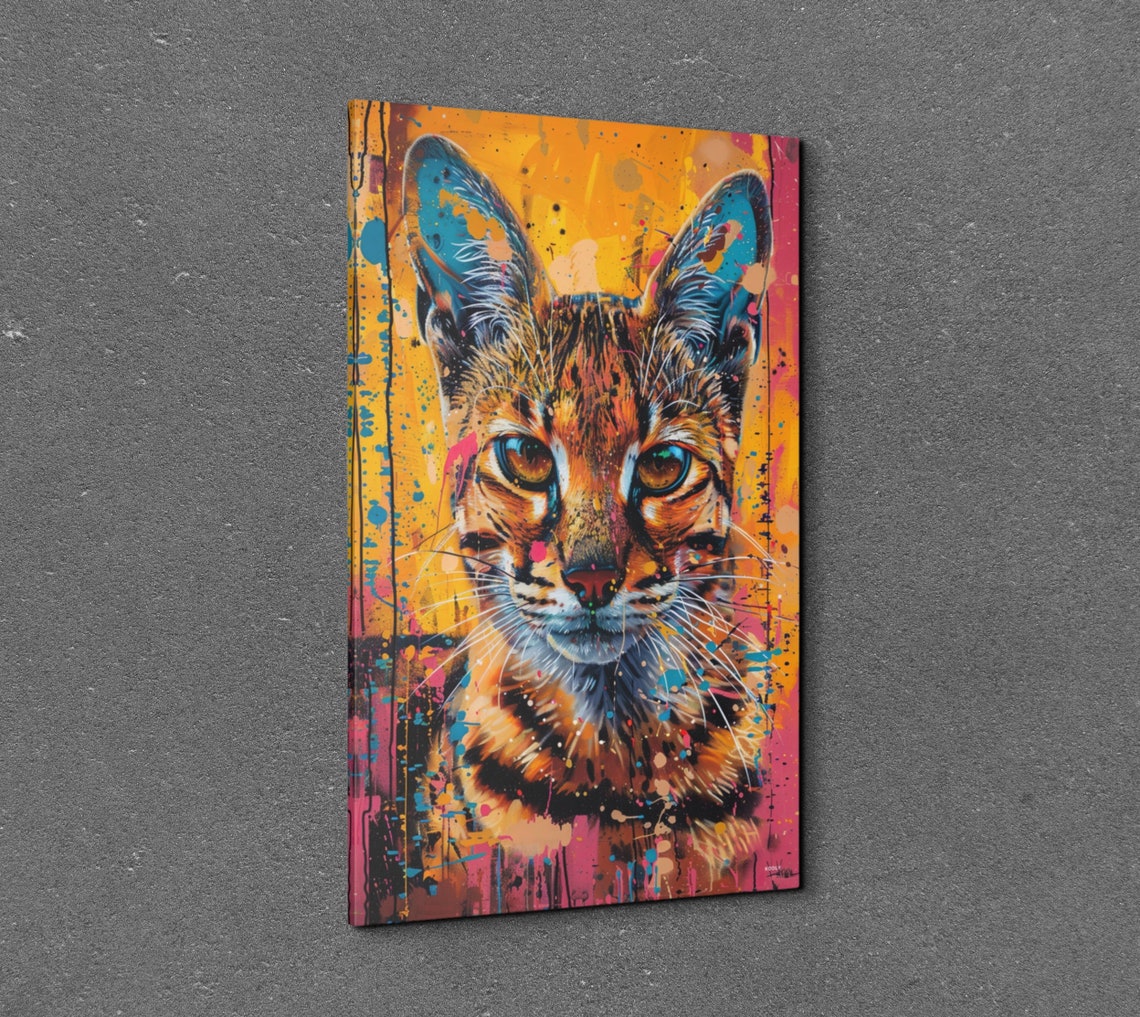 Cat Portrait Pop Art Paint Splatter Colorful Modern Pet Poster - Image 7