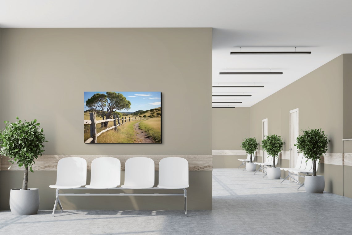 Australian Landscape Fence And Gum Trees Wall Art - Image 6