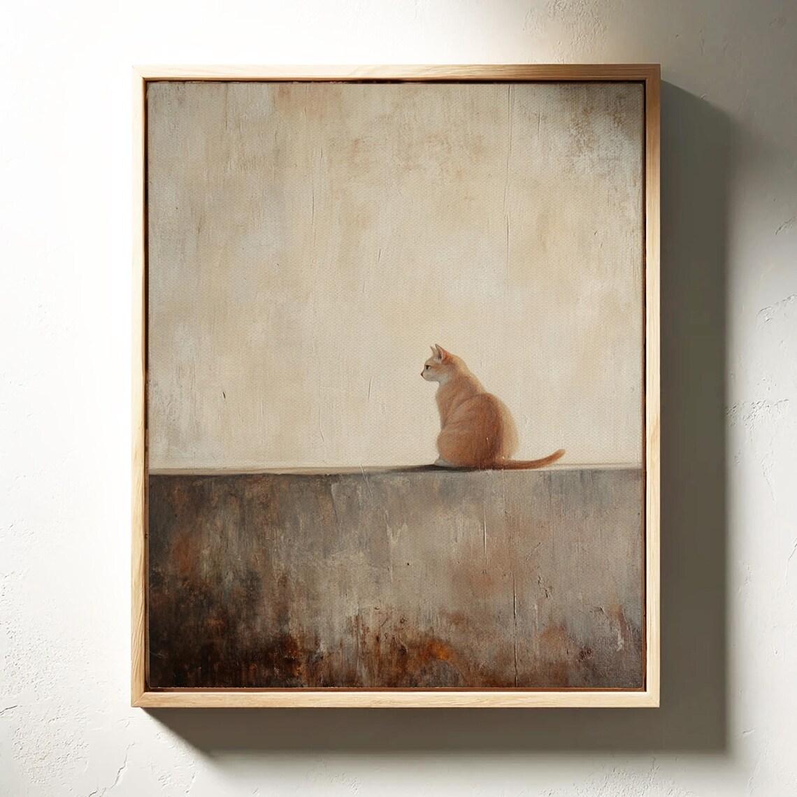 Minimalist Cat Wall Art, Modern Rustic Decor - Image 6