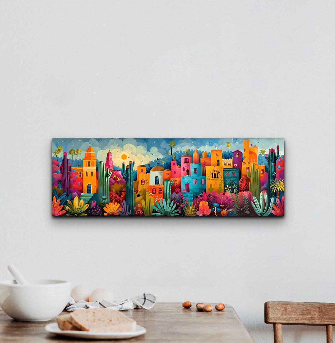 Los Angeles Watercolor Art Print, Southwestern Cactus - Image 3