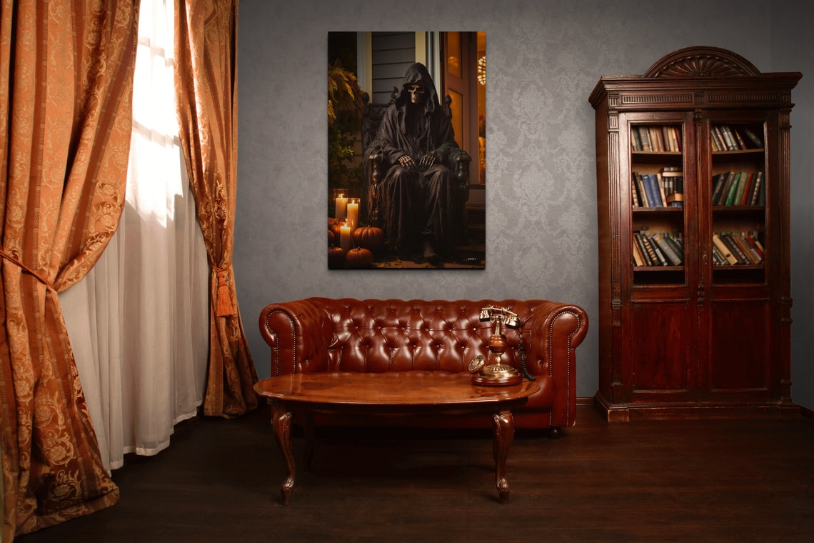 Grim Reaper Halloween Spooky Wall Art - Image 4