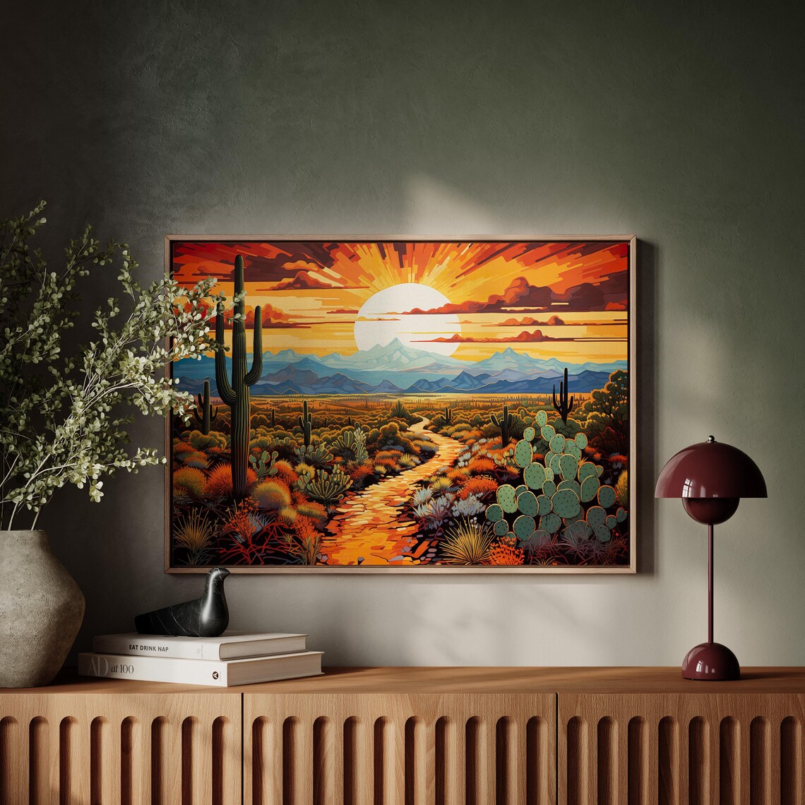 Southwestern Landscape Art Print, Arizona Mexico Texas - Image 3