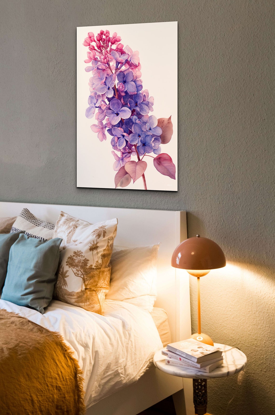 Watercolor Lilac Blossoms Pink Purple Spring Floral Botanical Print - Image 7