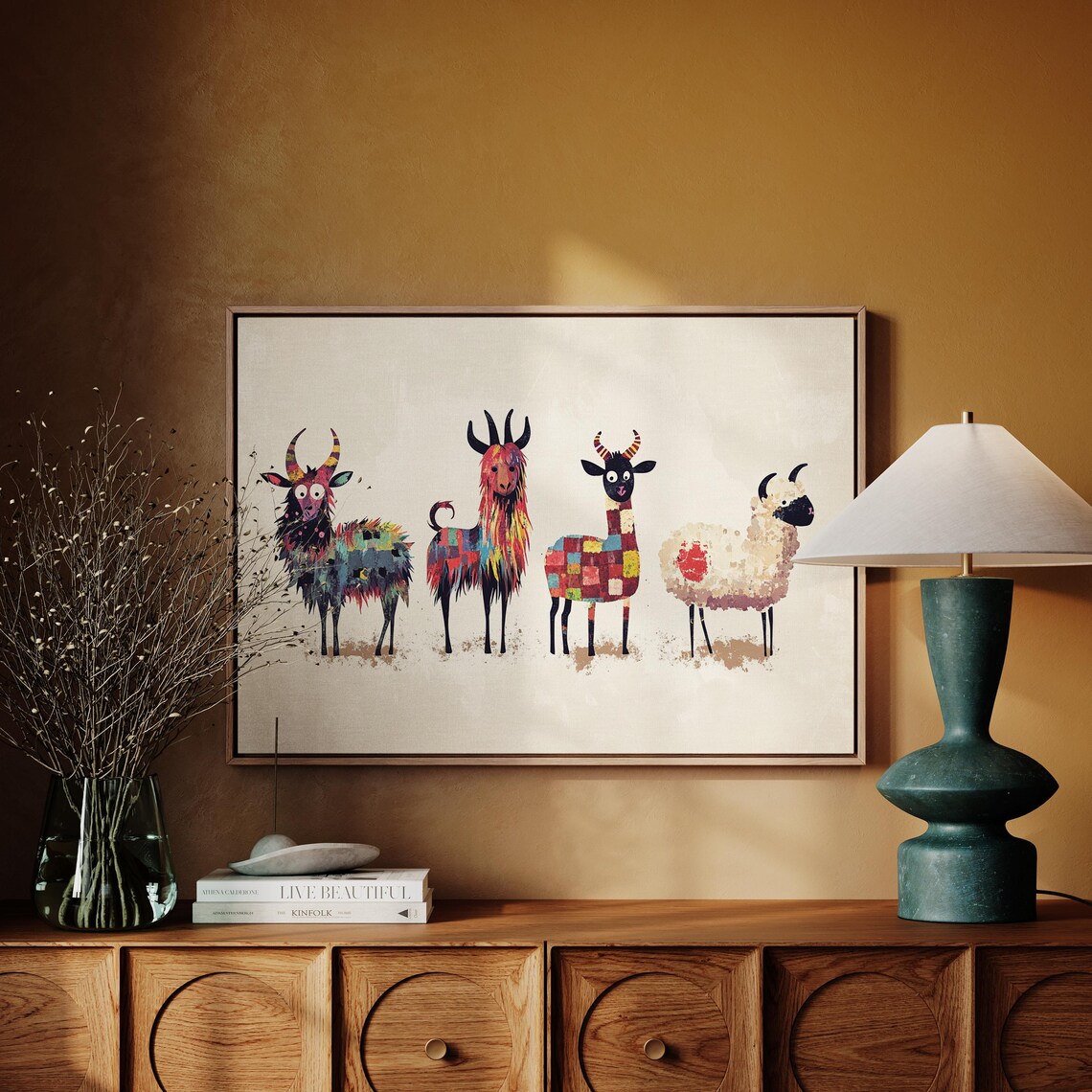Patchwork Farm Animals, Whimsical Kids Room Decor - Image 3