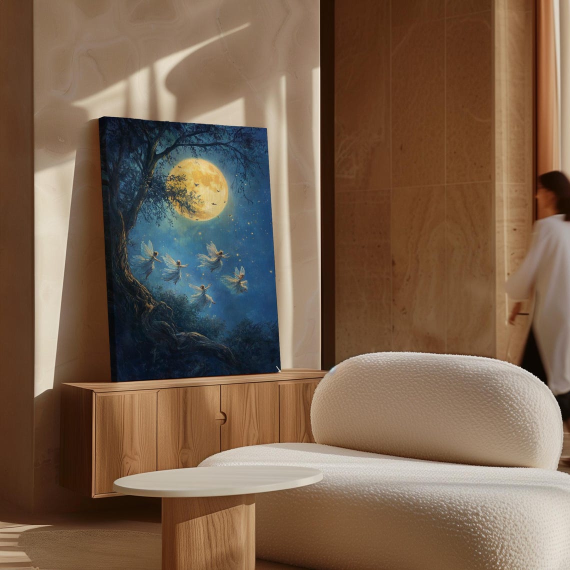 Fairies Dancing in Moonlight Around Ancient Tree and Moon Poster - Image 5