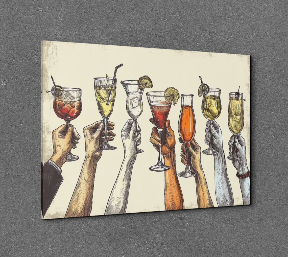 Cheers Boho Minimalist Art Print - Image 3