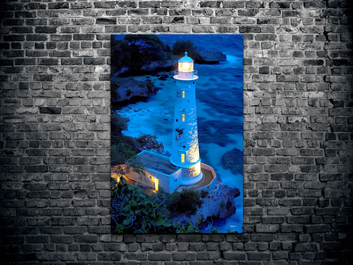 Lighthouse Nautical Art, Ocean Art Print - Image 2