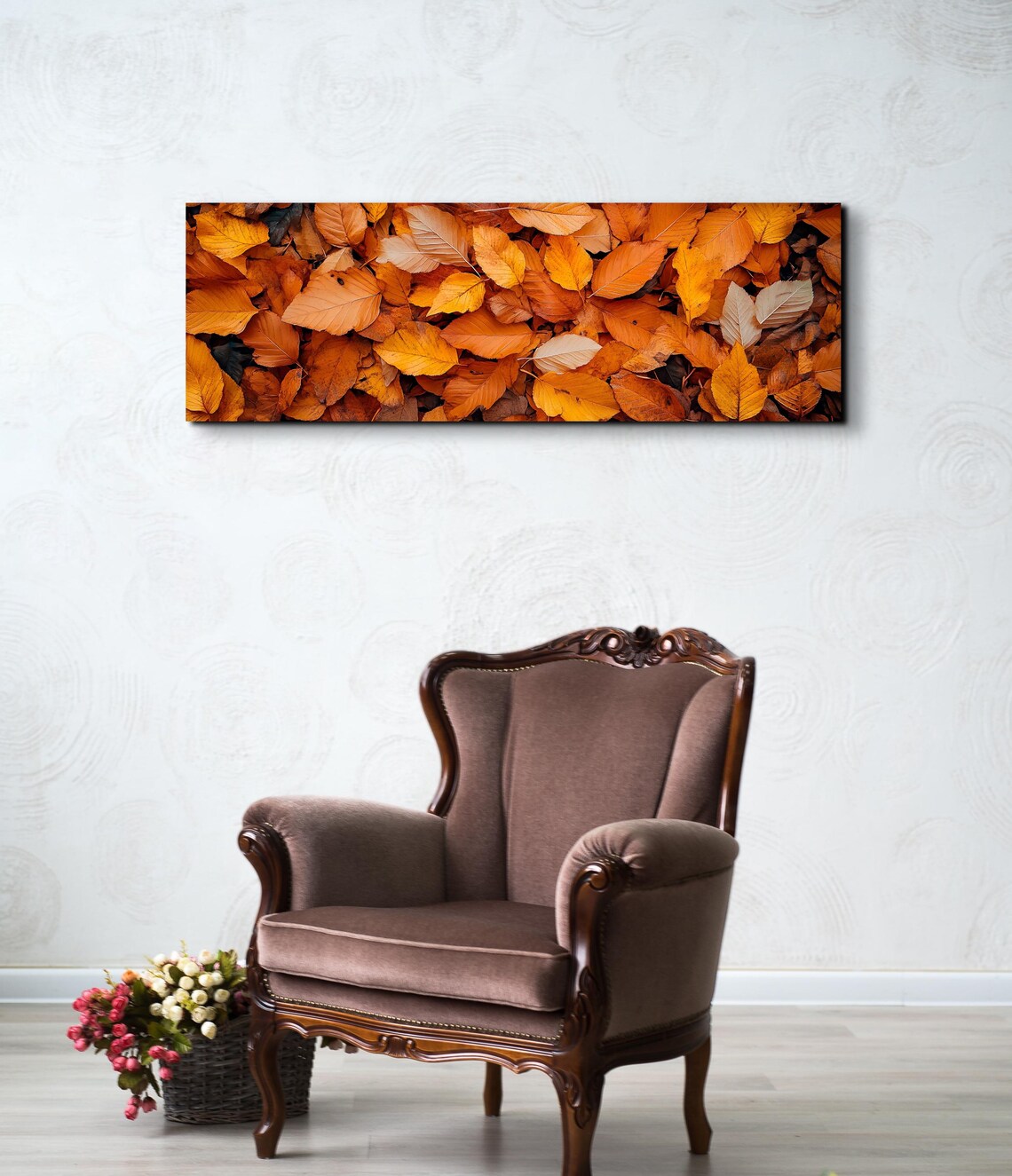 Fall Rustic Leaves Landscape, Halloween Decor - Image 5