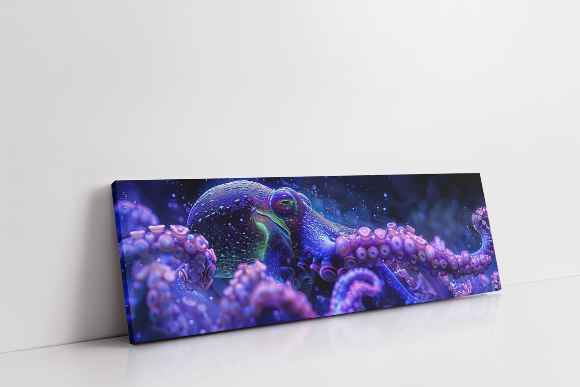 Octopus Wall Art Print, Contemporary Ocean Decor - Image 7