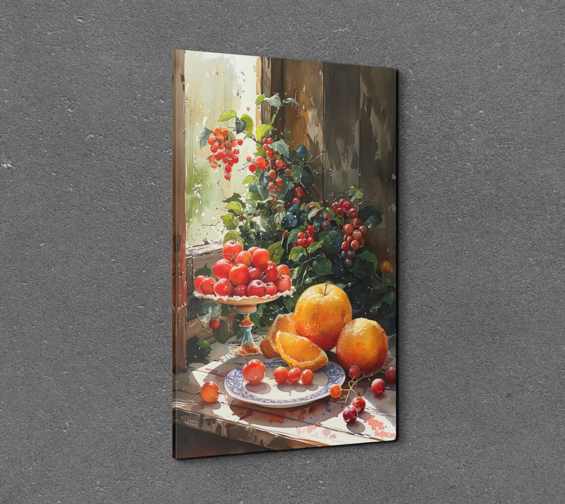 Tomatos Oranges And Cherries, Fruit Still Life - Image 7