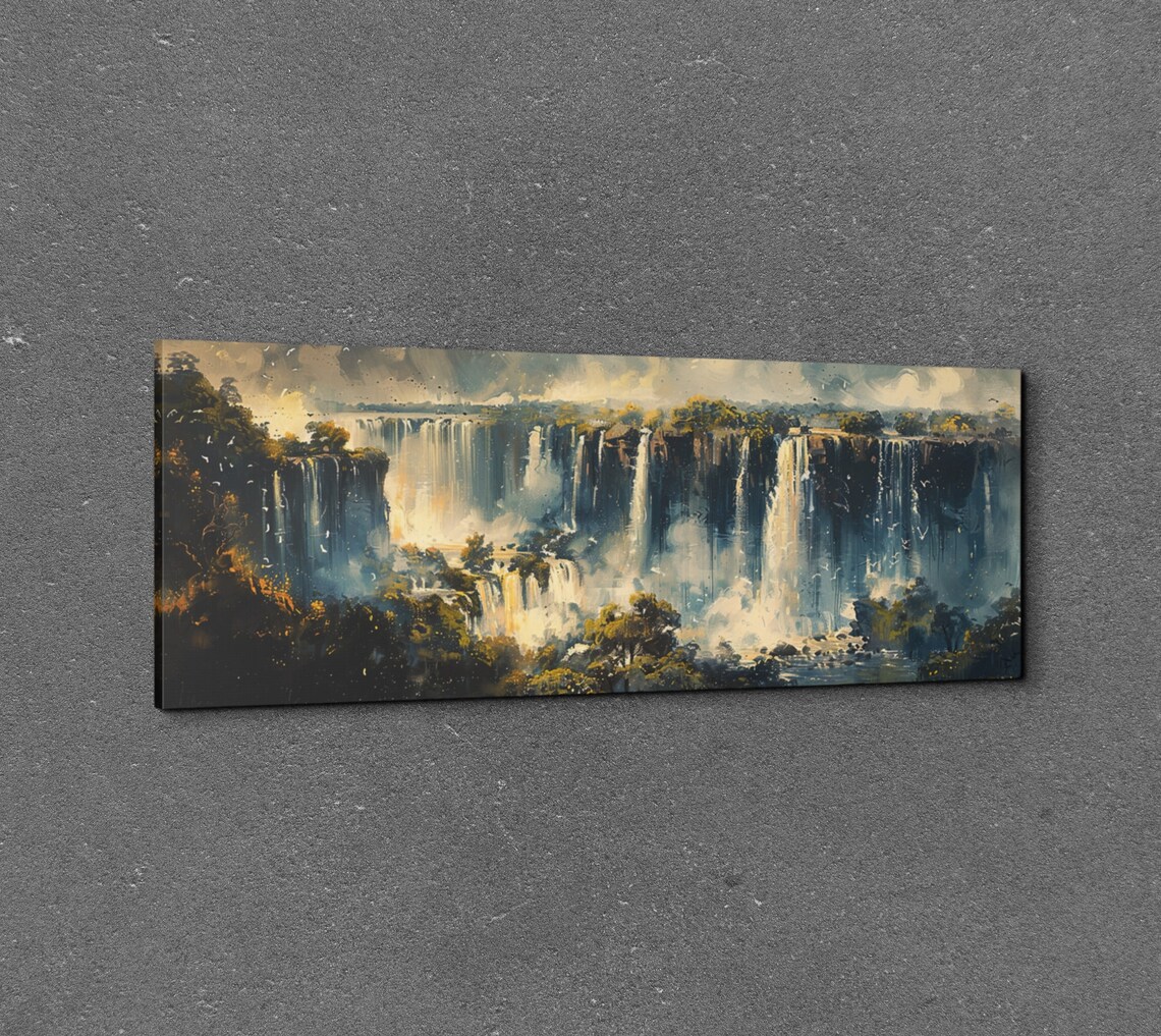 Iguazu Falls Mid-Century Modern Panoramic Art Print - Image 3