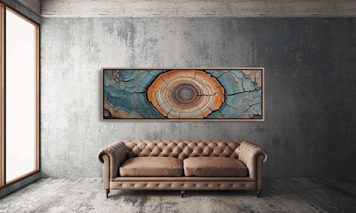Rustic Tree Ring Art, Nature-Inspired Wall Decor - Image 3