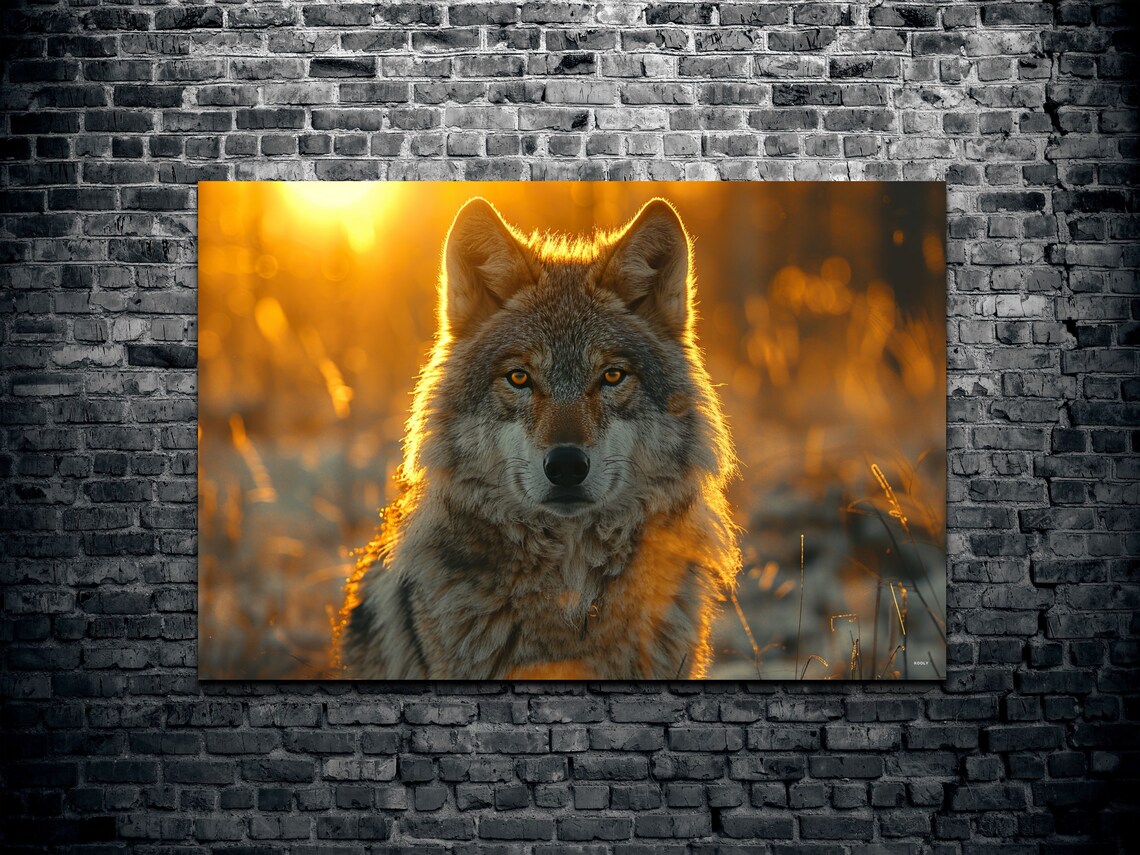 Wolf Rustic Home Decor Art Print, Animal Print - Image 2