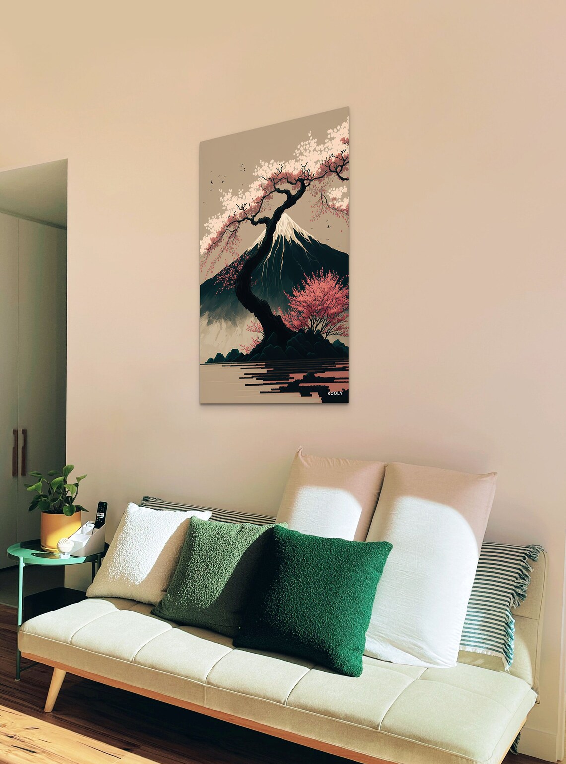 Cherry Blossom Japanese Style Mountain Landscape - Image 3