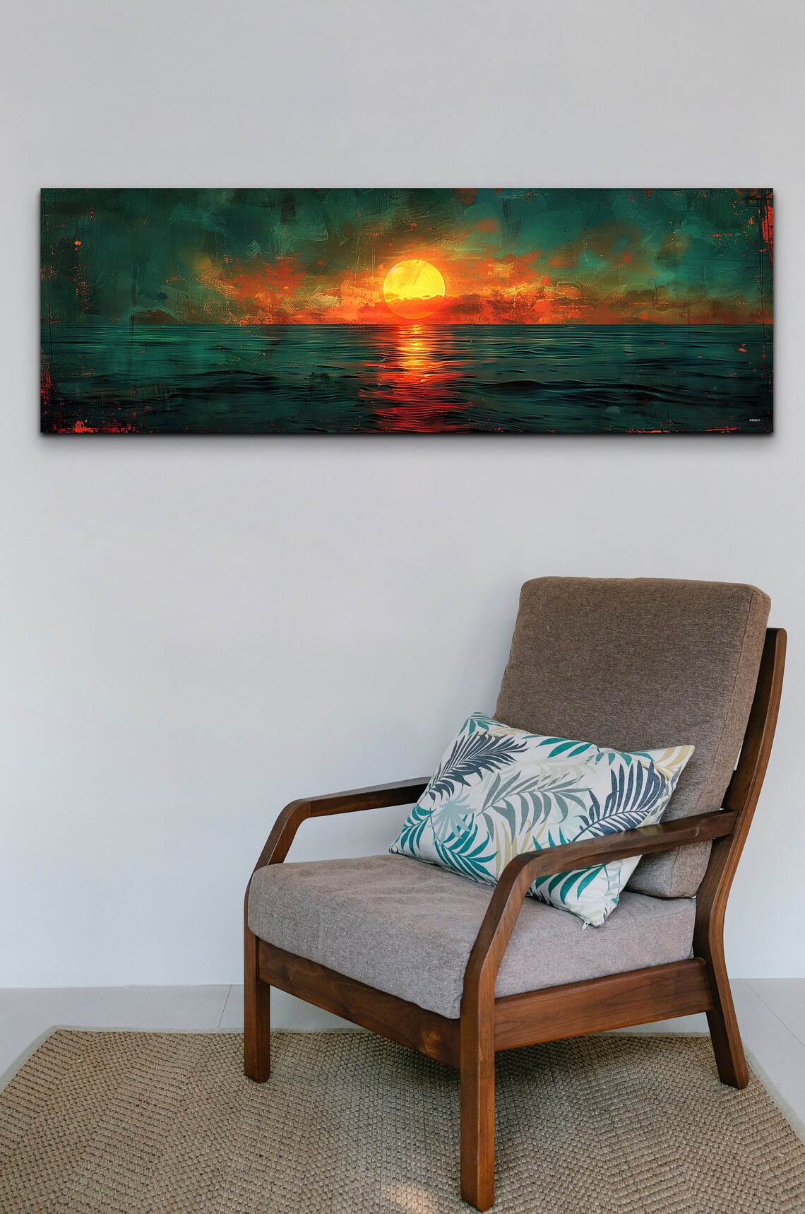Panoramic Mid-Century Modern Sunset Art Print - Image 4