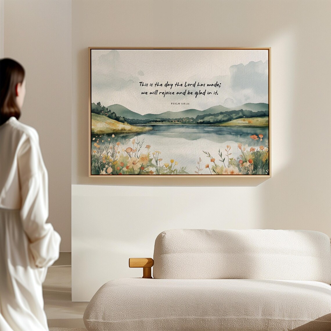 Psalm 118:24 Watercolor Art, Christian Scripture - Image 2