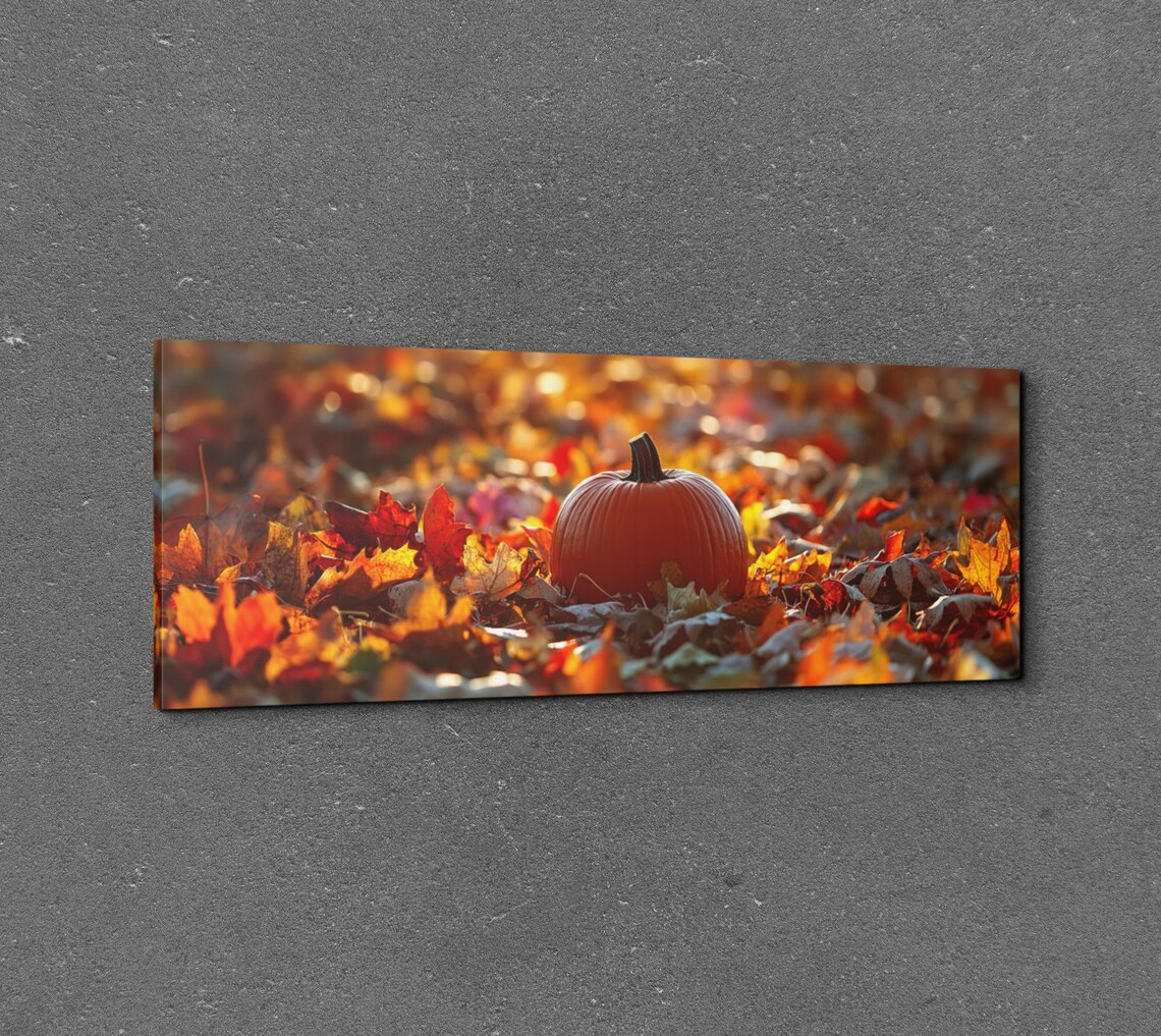 Fall Rustic Leaves Landscape, Halloween Decor - Image 7