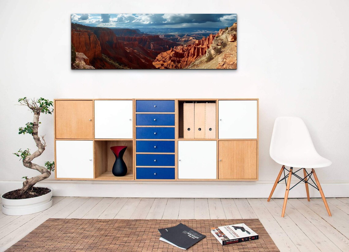 Cloudy Sky Cedar Breaks Utah Wall Art Western Canyonnature Landscape Oversize Wall Art Living Room Art Panoramic - Image 5