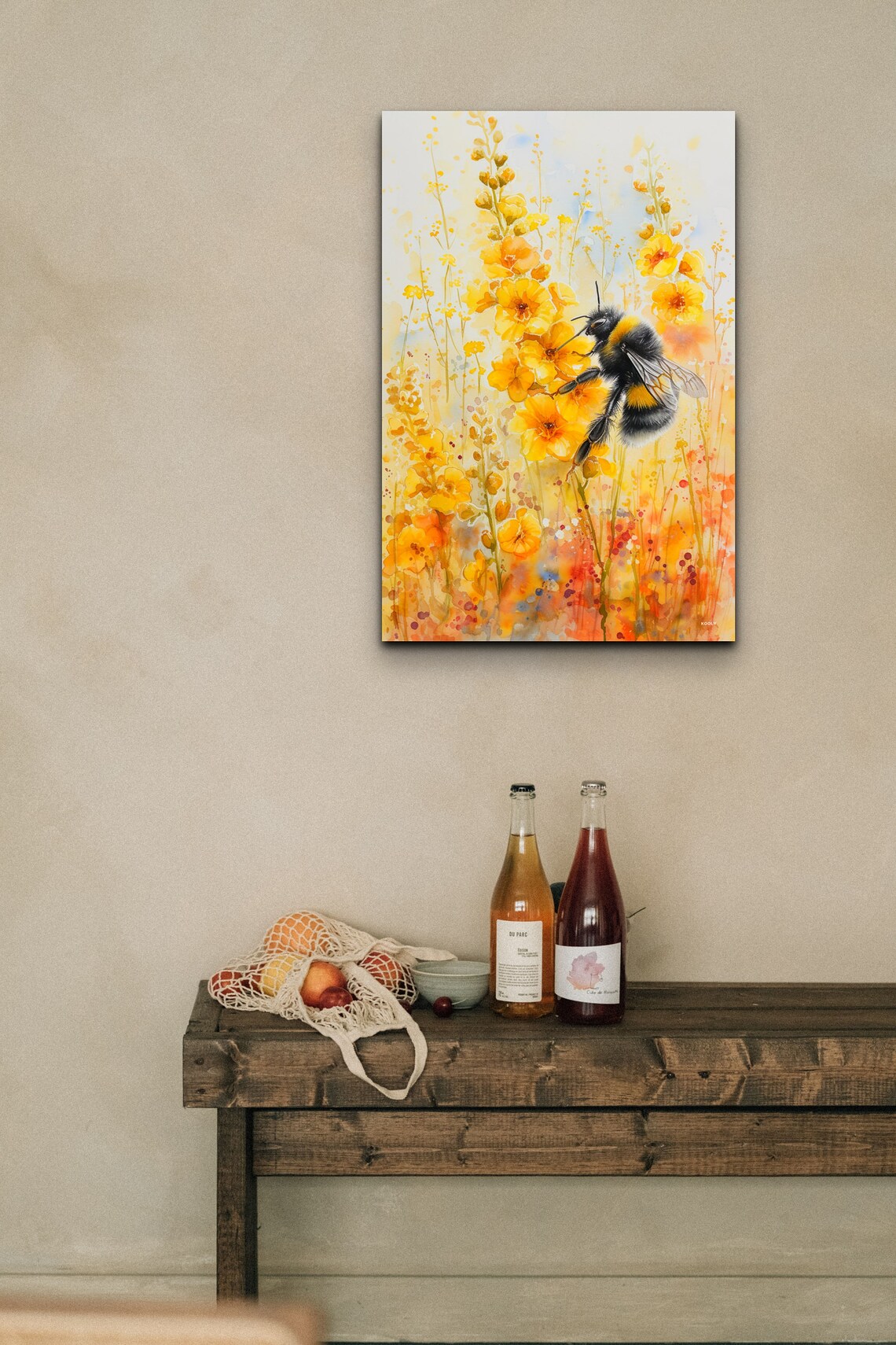Watercolor Bumble Bee Art Print, Insect Wall Decor - Image 5