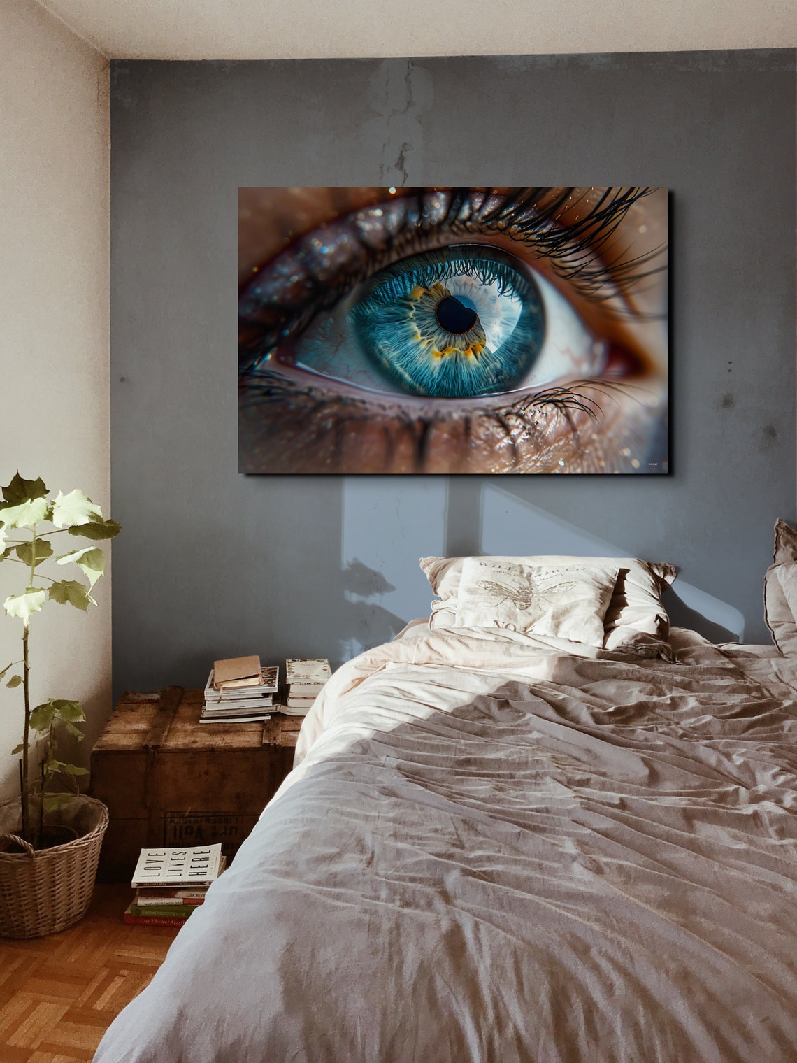Blue Human Eye Extreme Close Up Macro Photography Art Poster - Image 5