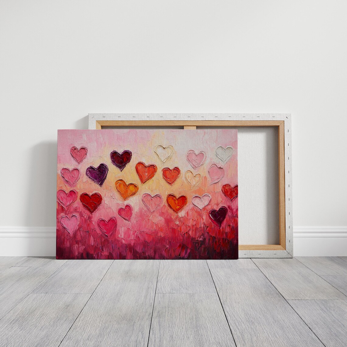 Vibrant Heart Abstract, Modern Romantic Decor - Image 4