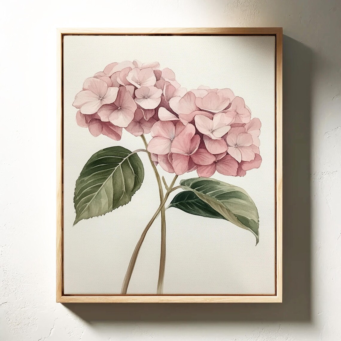 Pink Hydrangea Watercolor Art Print, Floral Decor - Image 2