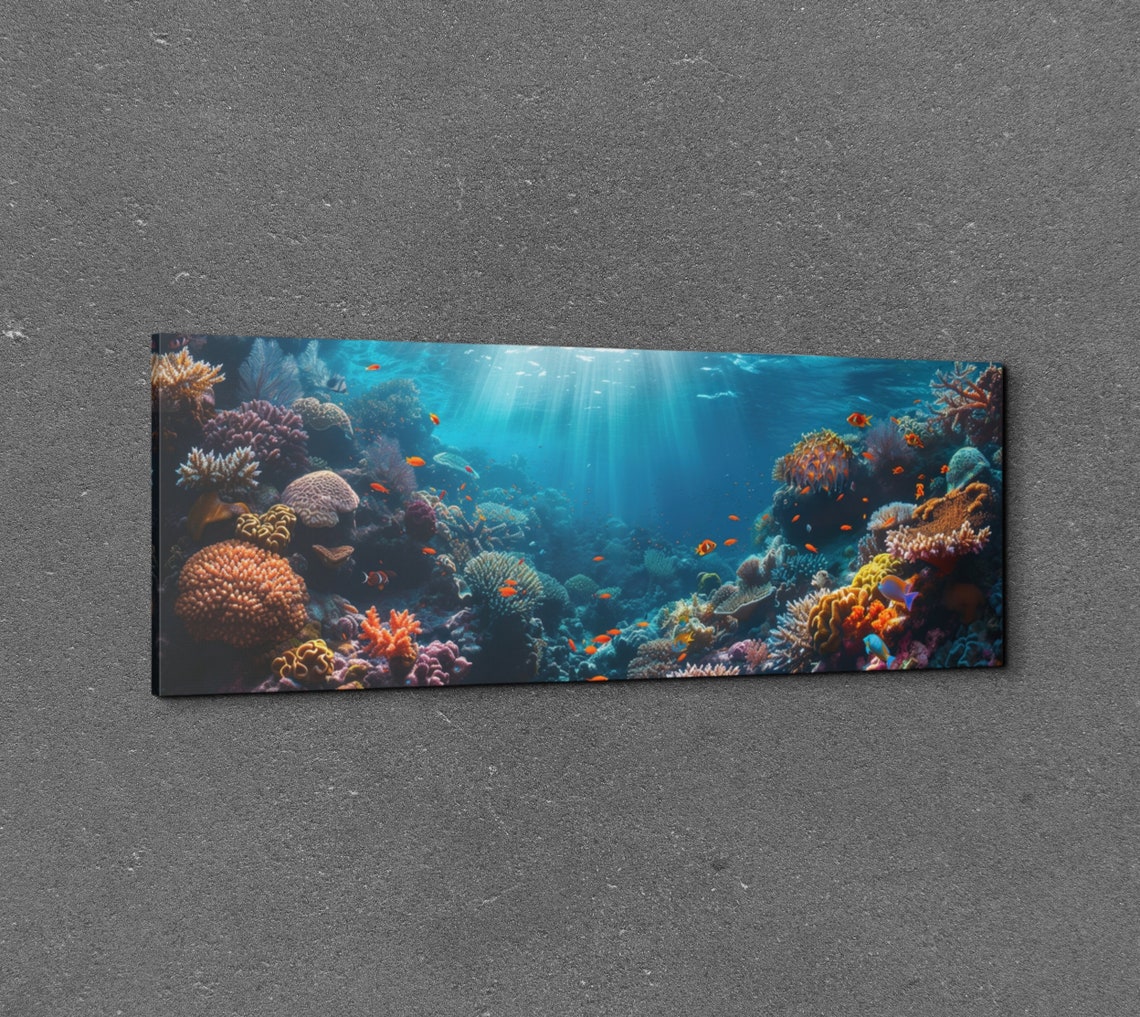 Coral Reef Underwater Seascape Panoramic Ocean Tropical Fish Poster - Image 4