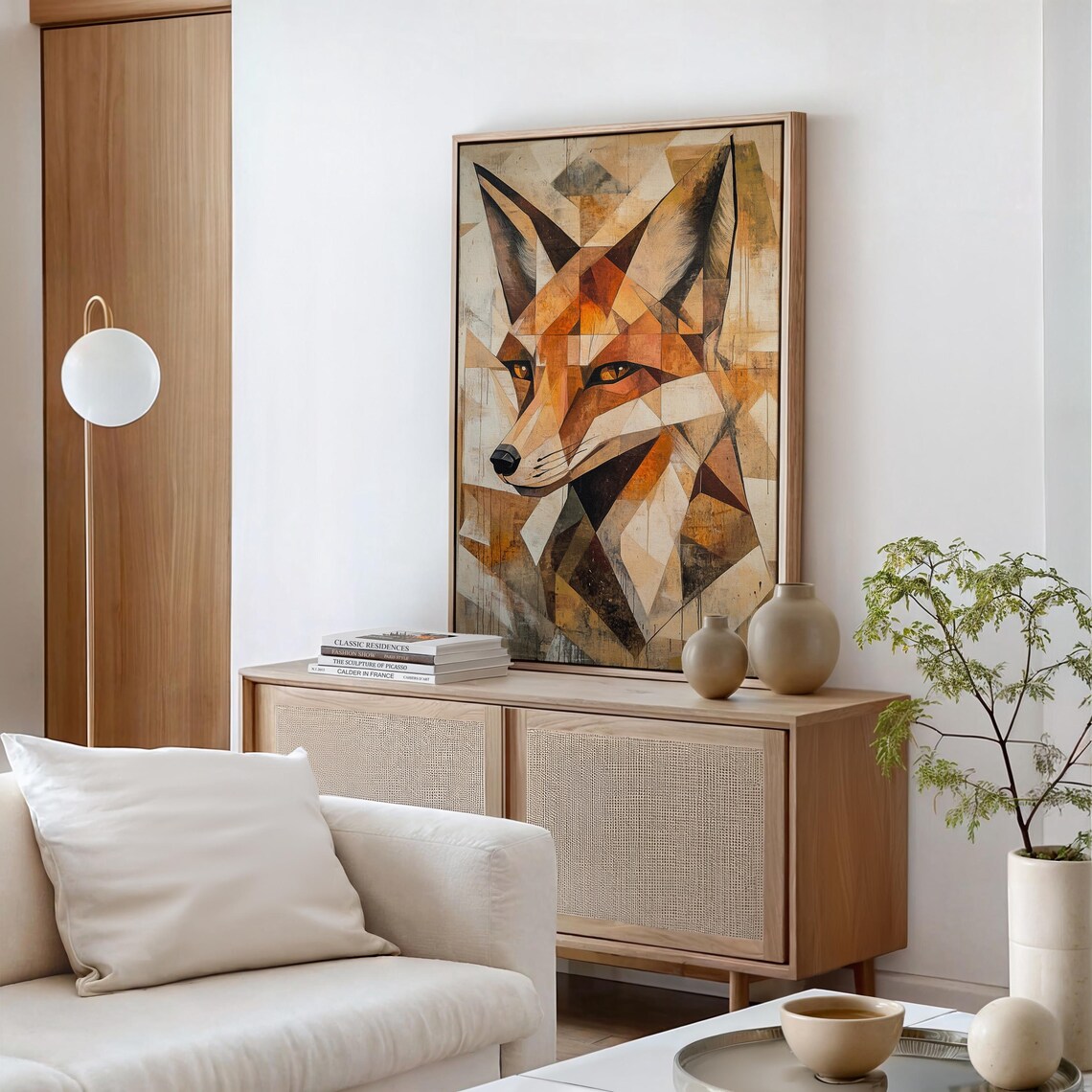 Geometric Fox Abstract Wildlife Art Print - Image 6