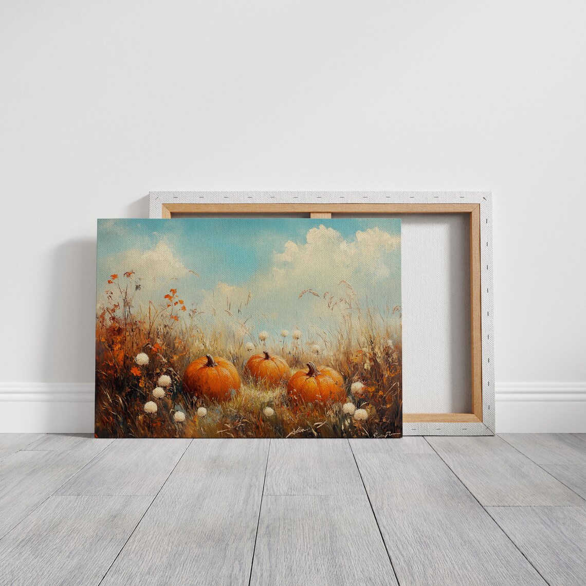 Golden Autumn Mountain Range, Rustic Fall Landscape - Image 3