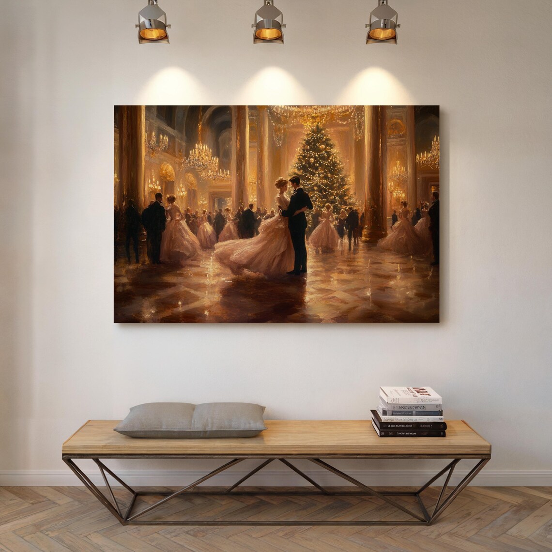 Elegant Christmas Ballroom Dance Grand Winter Ball Holiday Poster - Image 3