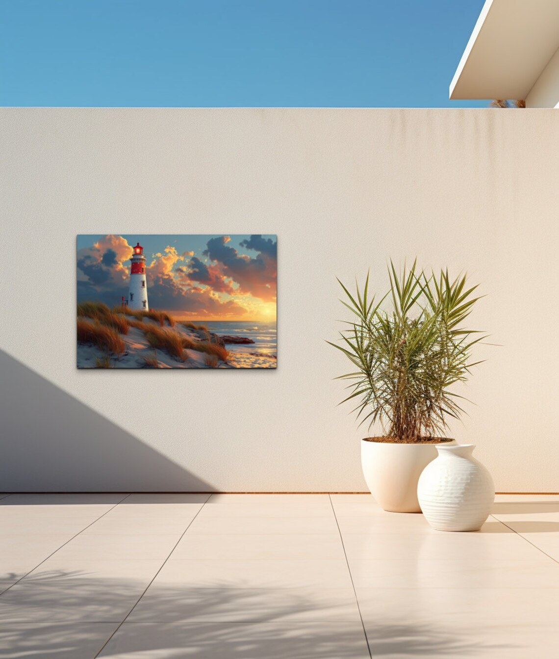 Lighthouse, Ocean Landscape Sunset Coastline - Image 5