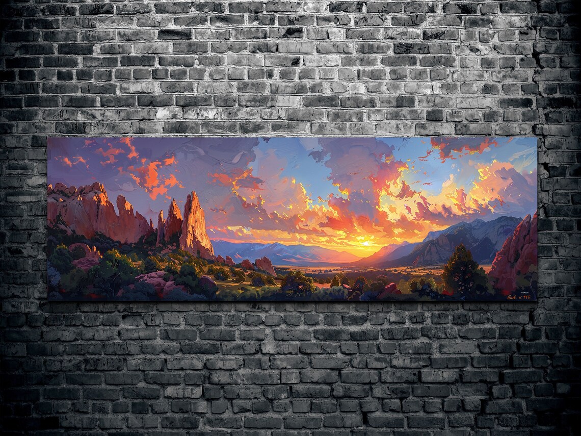 Garden of the Gods Colorado Panoramic Art Print - Image 2