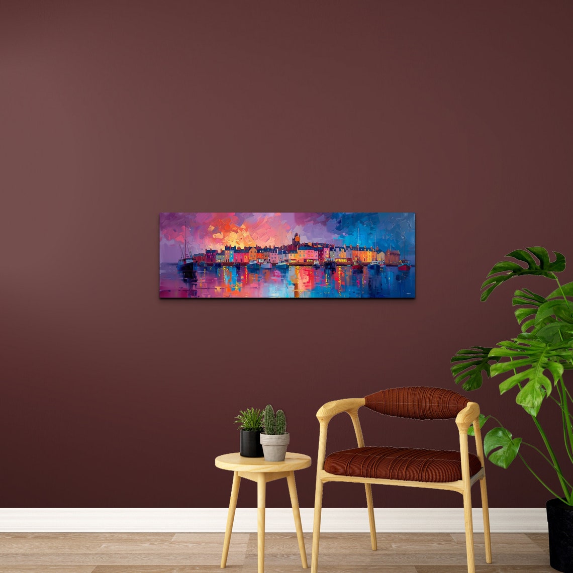 Coastal Fishing Village Glowing At Sunset Over Sparkling Harbor Poster - Image 4