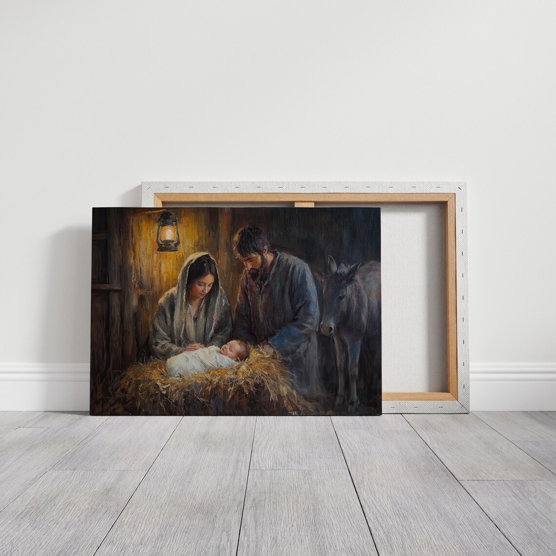 Christian Nativity Jesus In The Manger Art Print
