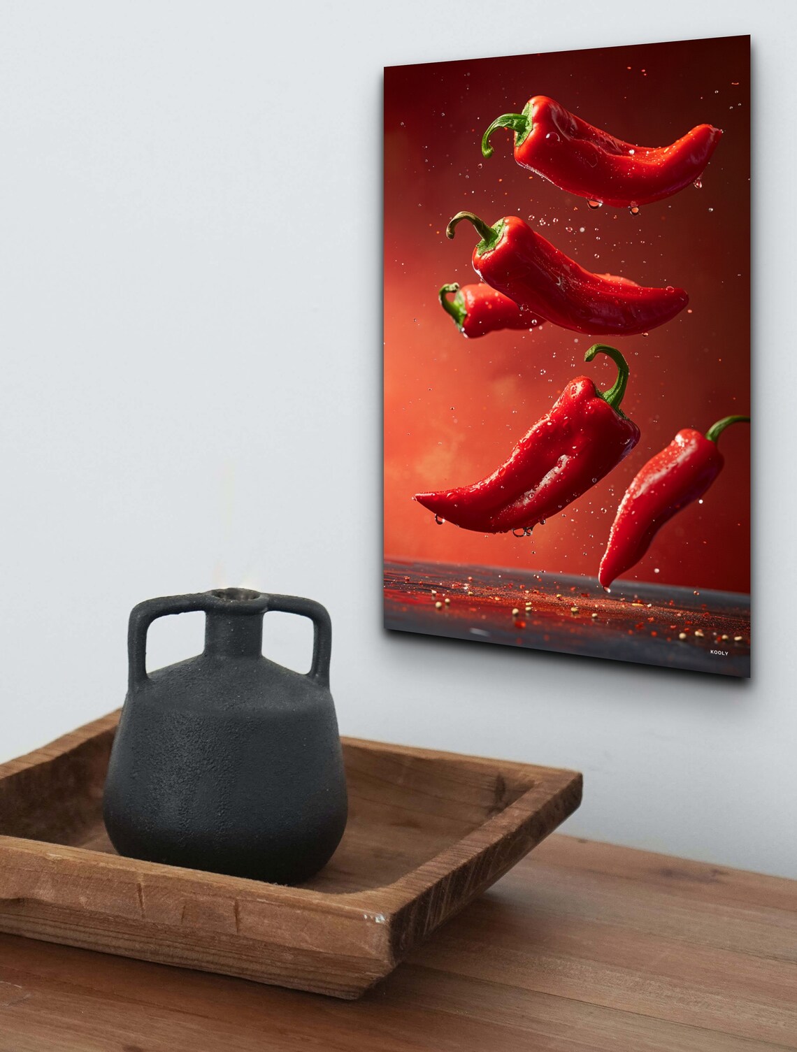 Red Chili Peppers, Kitchen Decor Art Print - Image 6