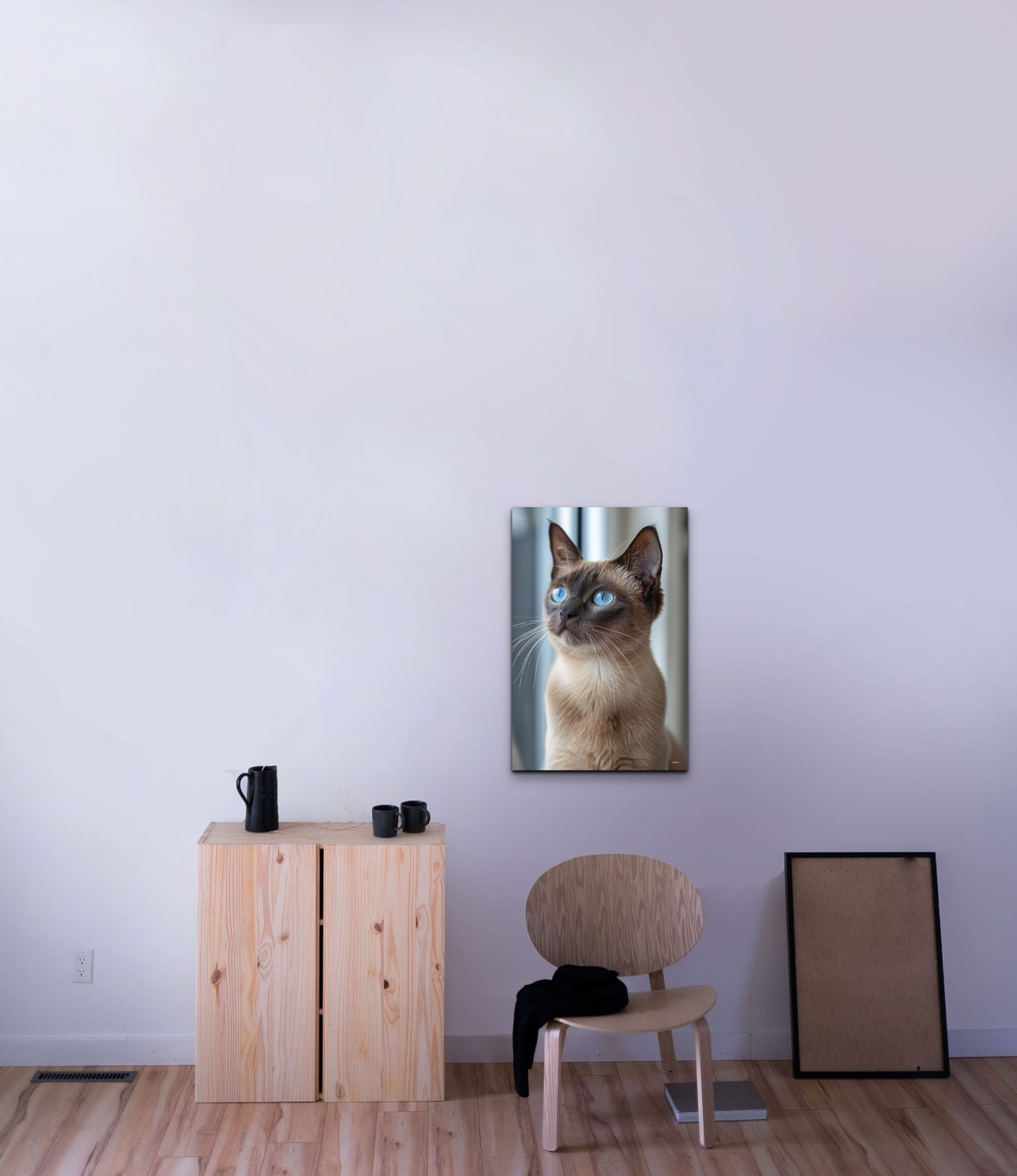 Siamese Cat Blue Eyes Portrait Elegant Feline Photography Poster - Image 3
