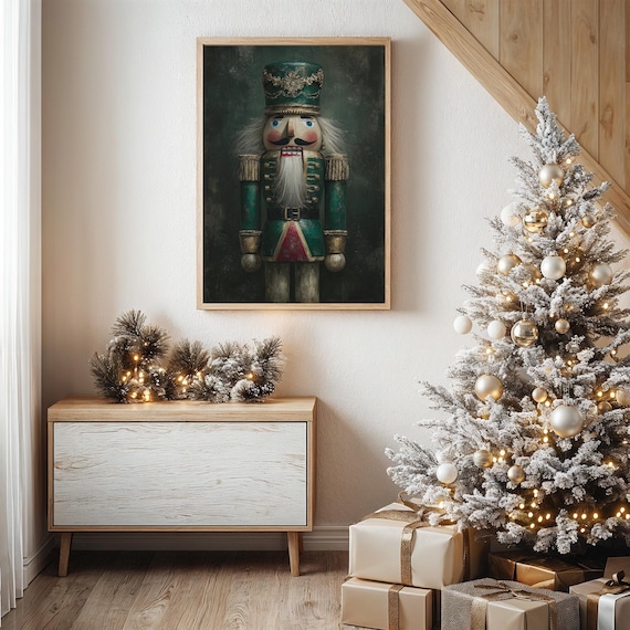 Nutcracker Soldier Christmas Wall Art Print