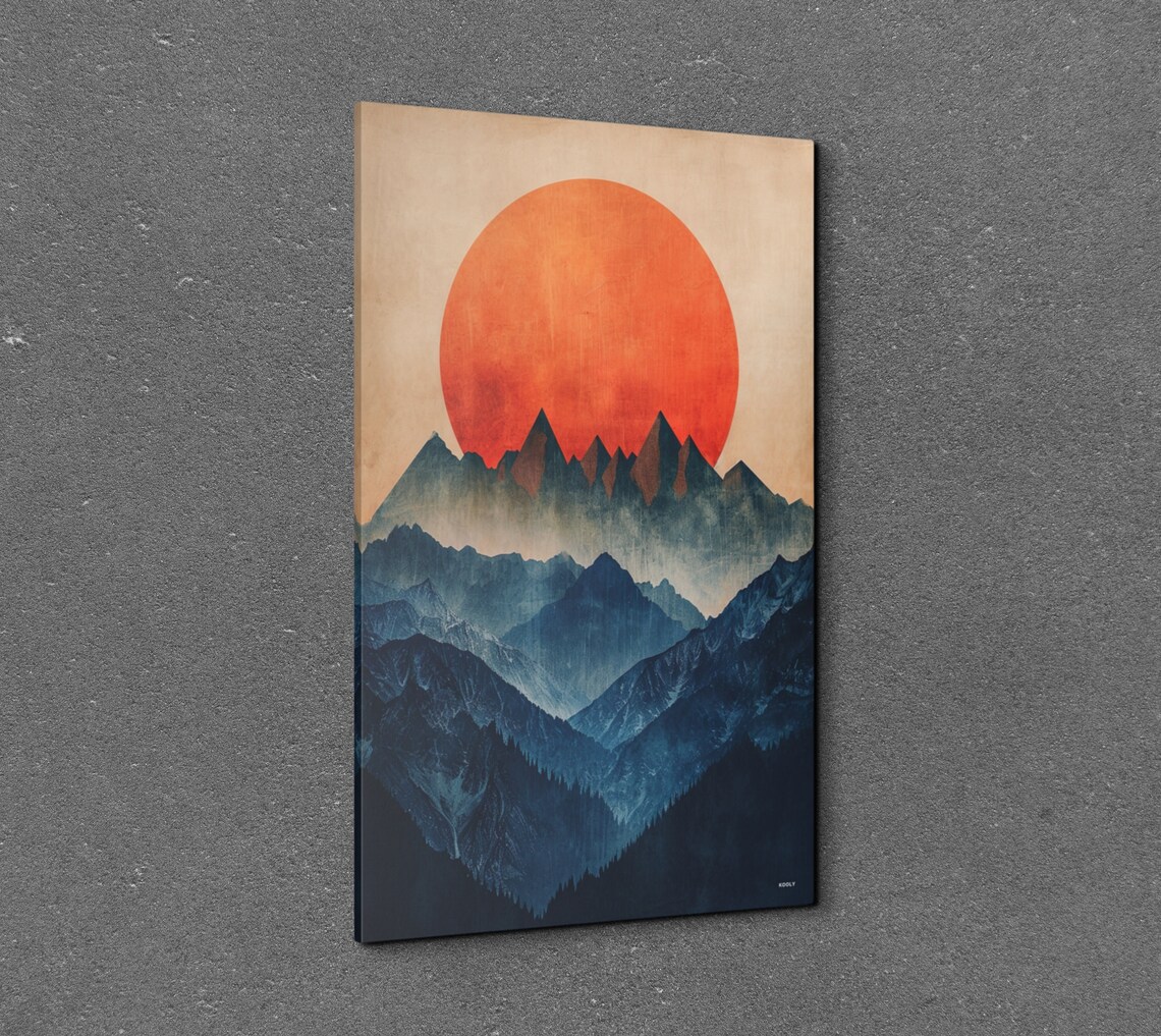 Mid Century Modern Mountain Wall Art - Image 3