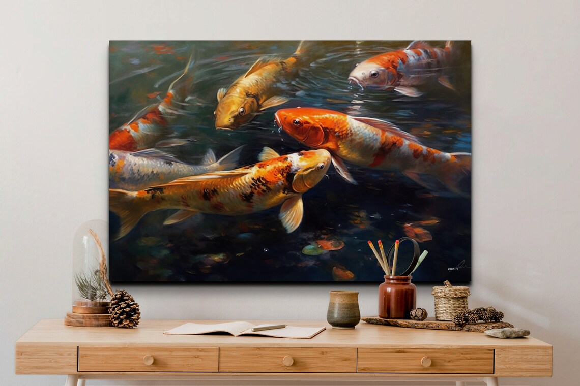 Koi Fish Pond Wall Art - Image 7