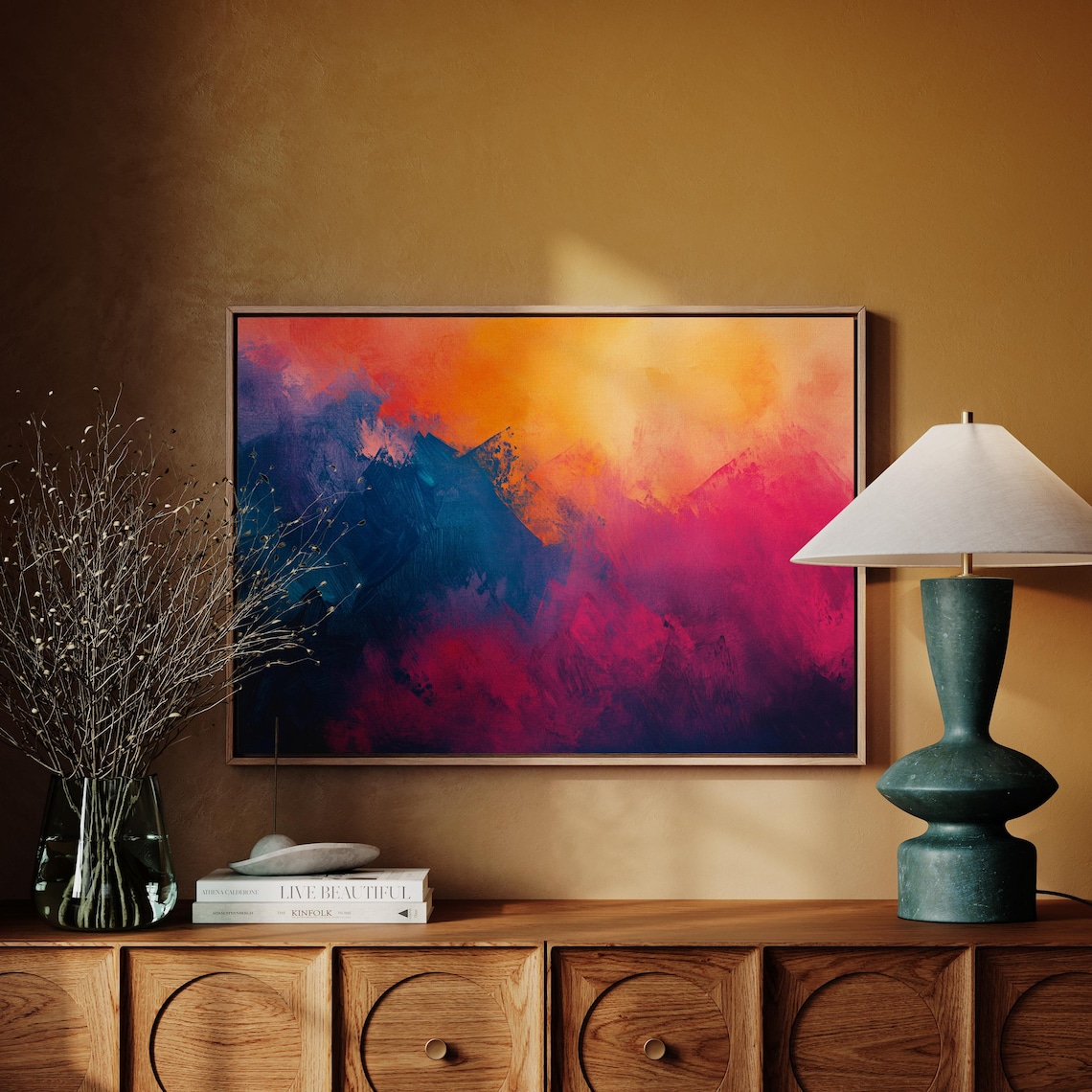 Abstract Sunset Gradient, Modern Home Decor